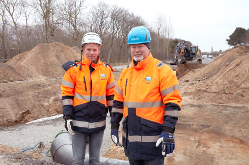 Magnus Danielson Oknestam, projektledare och Lars Svederberg, byggledare från Vivab, vilka är beställare av detta projekt.