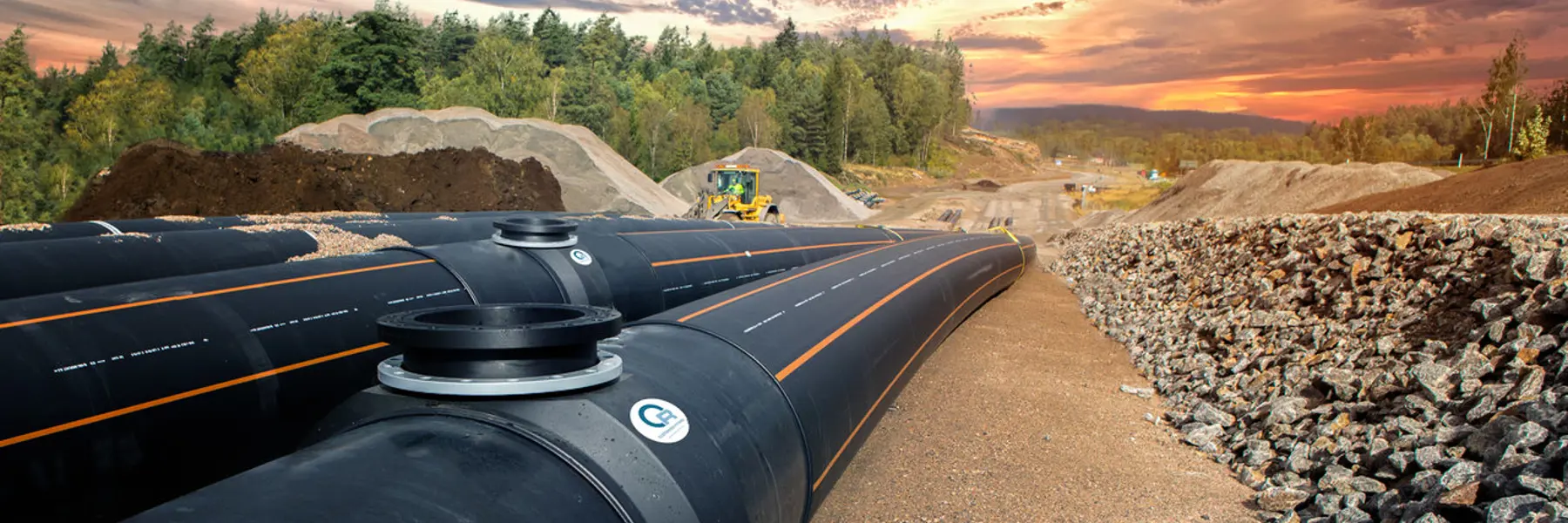 Avløpsledning i Borås med Reinert Ritz rørdel